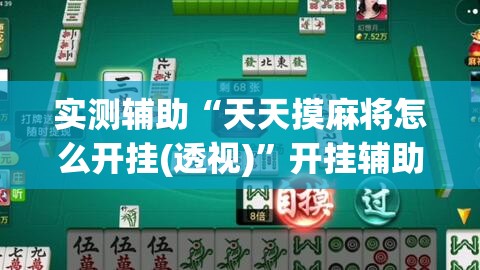 实测辅助“天天摸麻将怎么开挂(透视)	”开挂辅助脚本+详细开挂安装教程
