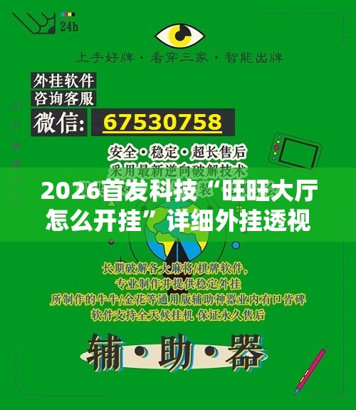 2026首发科技“旺旺大厅怎么开挂”详细外挂透视辅助软件教程