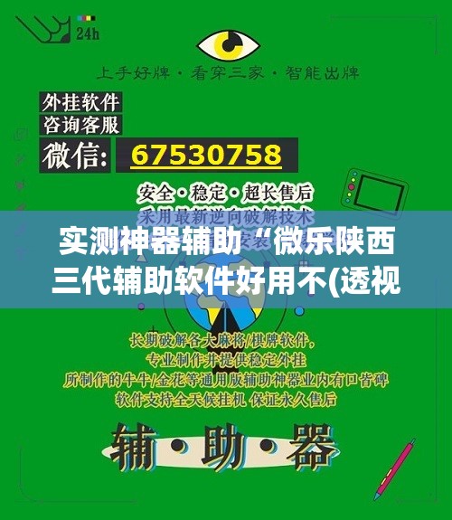 实测神器辅助“微乐陕西三代辅助软件好用不(透视)	”开挂辅助脚本+详细开挂安装教程