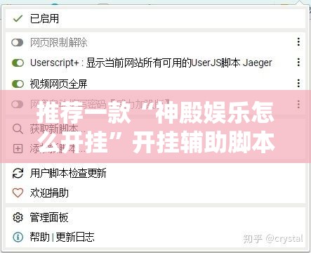 推荐一款“神殿娱乐怎么开挂”开挂辅助脚本+详细开挂安装教程