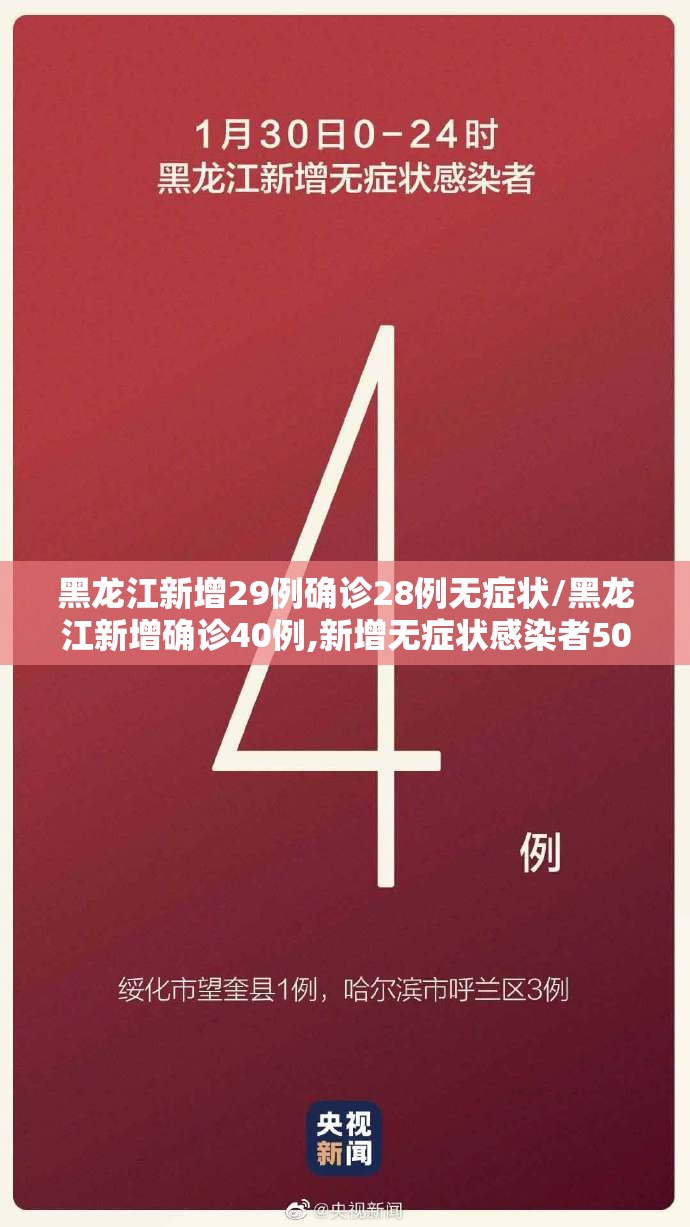 黑龙江新增29例确诊28例无症状/黑龙江新增确诊40例,新增无症状感染者50例 黑龙江新增29例确诊28例无症状/黑龙江新增确诊40例,新增无症状感染者50例