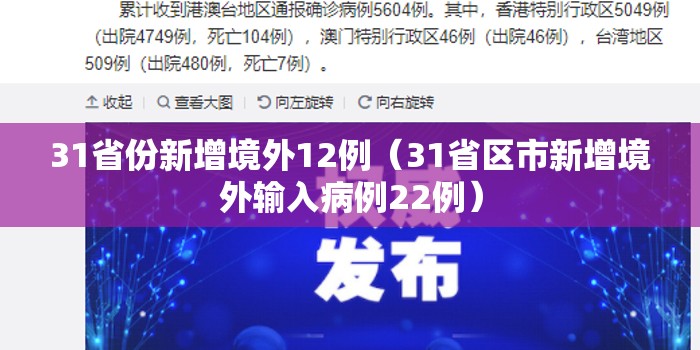 31省份新增境外12例(31省区市新增境外输入病例22例) 31省份新增境外12例(31省区市新增境外输入病例22例)