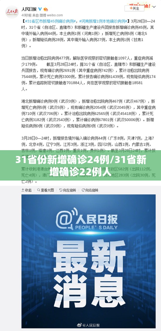 31省份新增确诊24例/31省新增确诊22例人