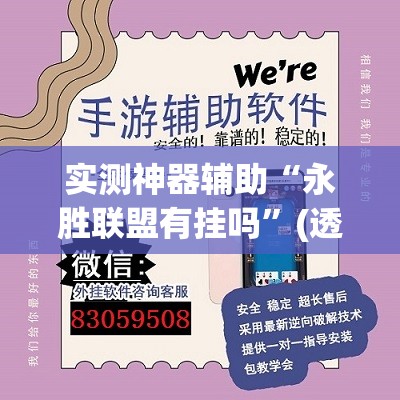 实测神器辅助“永胜联盟有挂吗”(透视挂)辅助下载教程