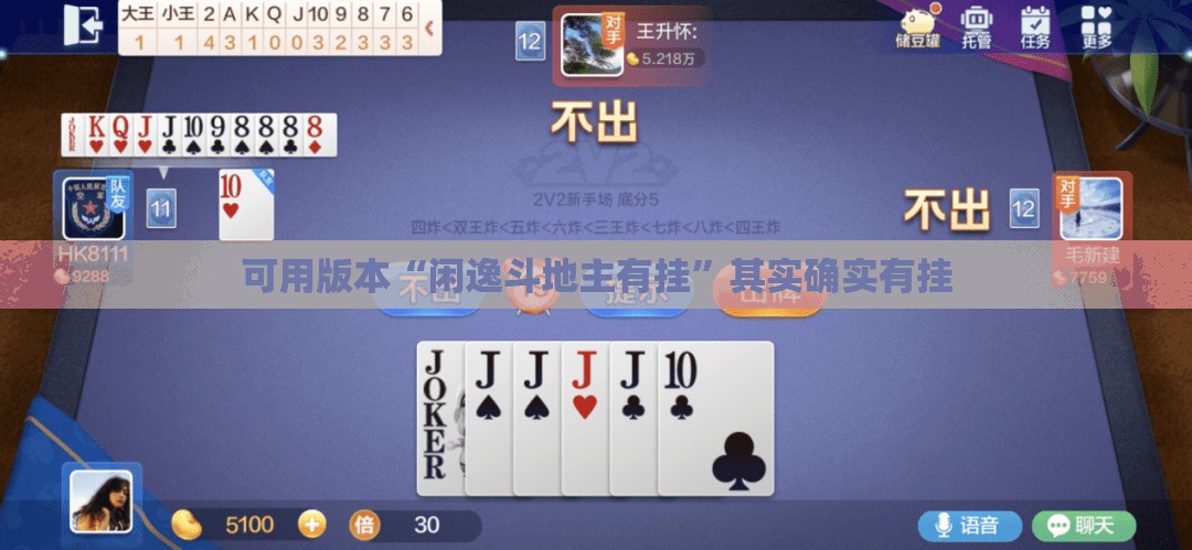 可用版本“闲逸斗地主有挂”其实确实有挂