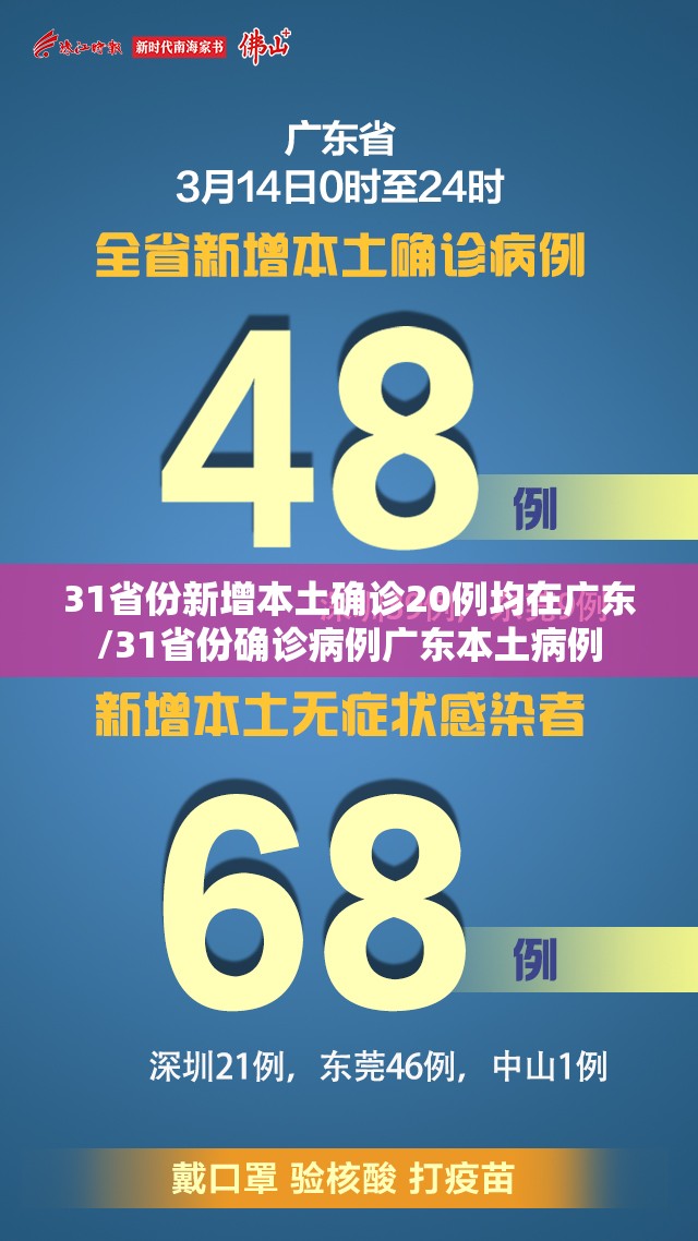 31省份新增本土确诊20例均在广东/31省份确诊病例广东本土病例