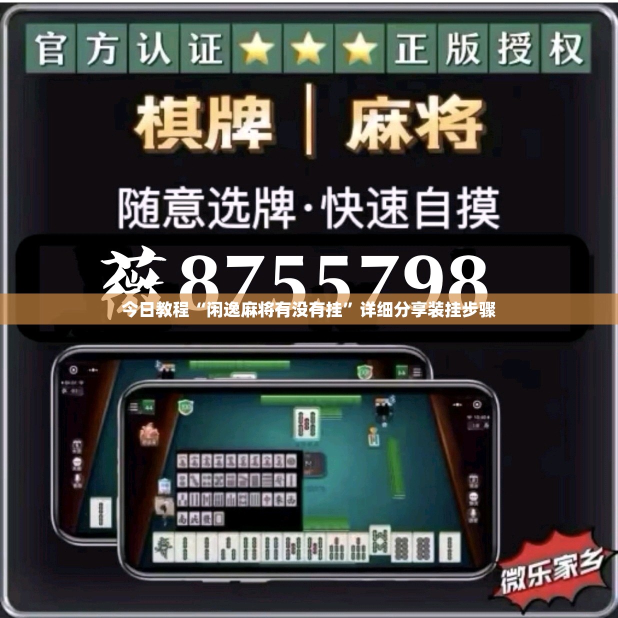今日教程“闲逸麻将有没有挂”详细分享装挂步骤