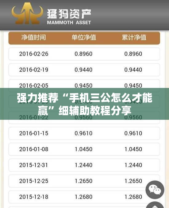 强力推荐“手机三公怎么才能赢”细辅助教程分享
