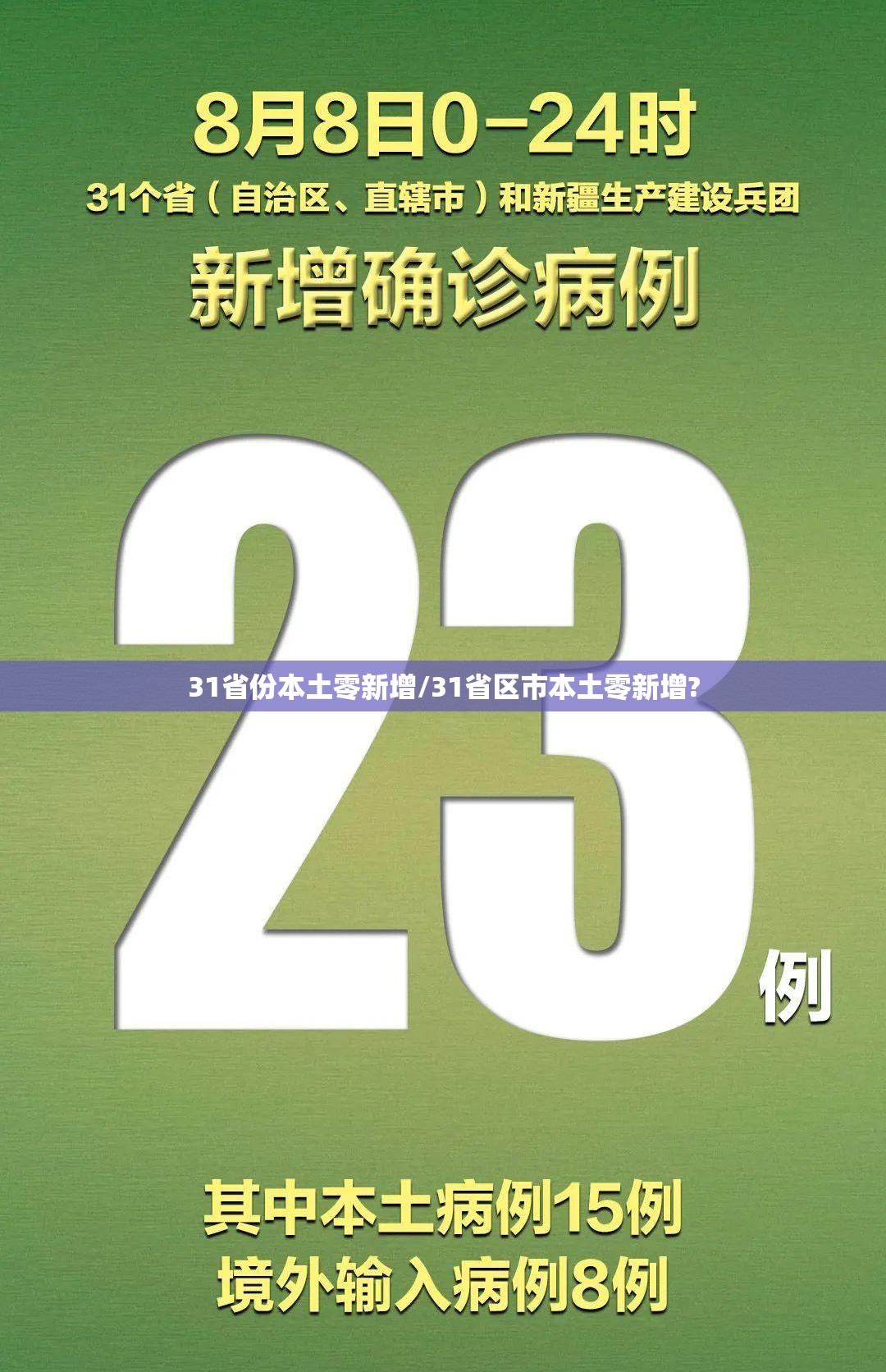 31省份本土零新增/31省区市本土零新增? 31省份本土零新增/31省区市本土零新增?