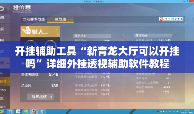 开挂辅助工具“新青龙大厅可以开挂吗”详细外挂透视辅助软件教程