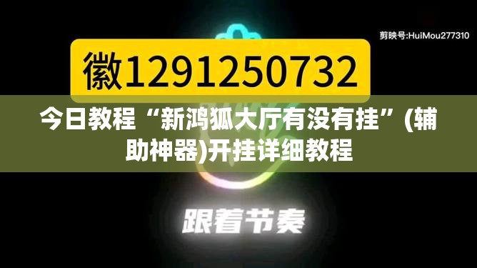 今日教程“新鸿狐大厅有没有挂”(辅助神器)开挂详细教程