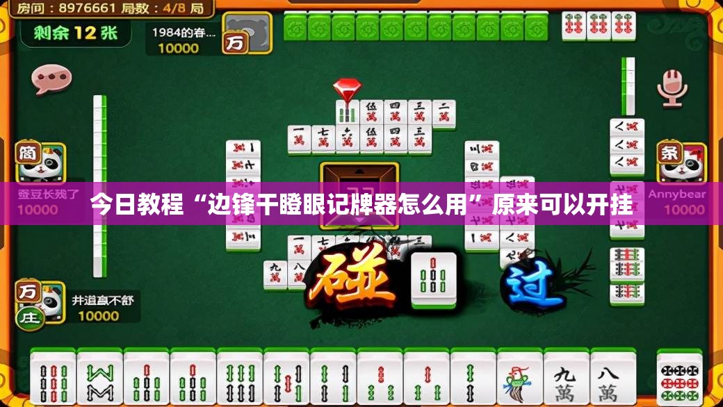 今日教程“边锋干瞪眼记牌器怎么用	”原来可以开挂