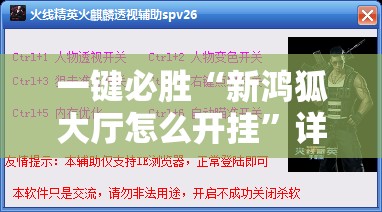 一键必胜“新鸿狐大厅怎么开挂”详细外挂透视辅助软件教程