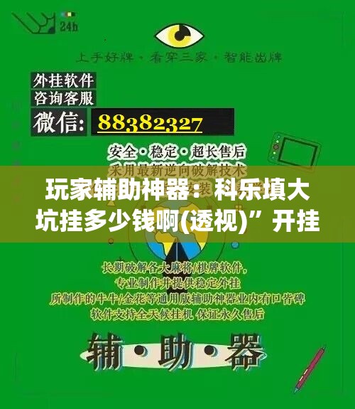 玩家辅助神器：科乐填大坑挂多少钱啊(透视)	”开挂辅助脚本+详细开挂安装教程
