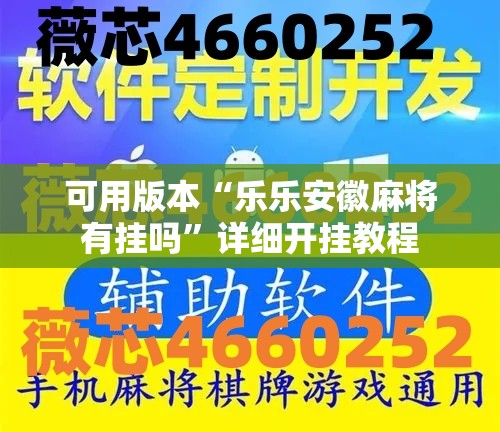 可用版本“乐乐安徽麻将有挂吗	”详细开挂教程