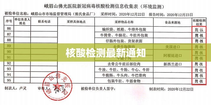 核酸检测最新通知/核酸检测最新结果公布 核酸检测最新通知/核酸检测最新结果公布