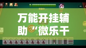万能开挂辅助“微乐干瞪眼技巧”其实确实有挂