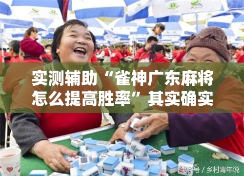 实测辅助“雀神广东麻将怎么提高胜率”其实确实有挂