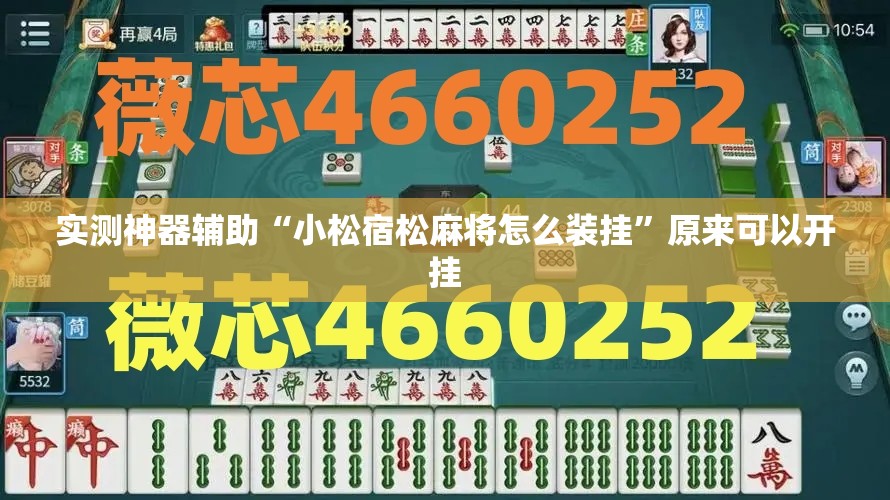 实测神器辅助“小松宿松麻将怎么装挂”原来可以开挂
