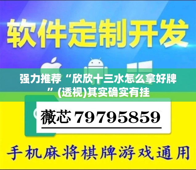 强力推荐“欣欣十三水怎么拿好牌”(透视)其实确实有挂