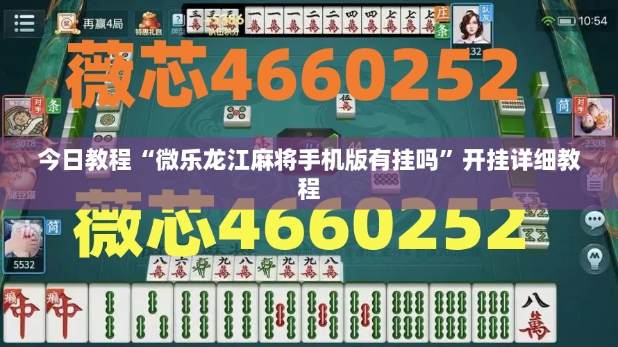 今日教程“微乐龙江麻将手机版有挂吗	”开挂详细教程