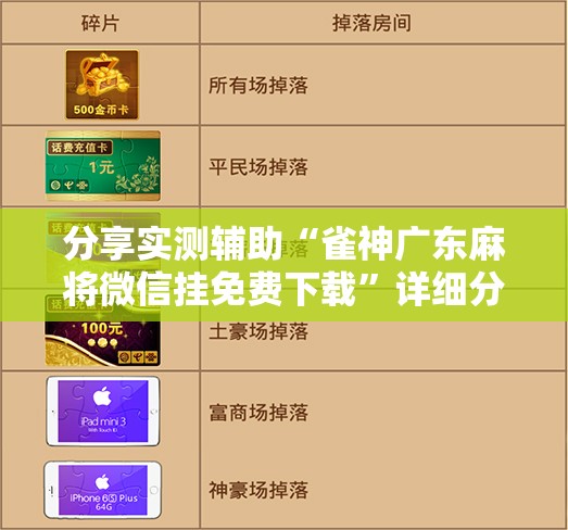 分享实测辅助“雀神广东麻将微信挂免费下载”详细分享装挂步骤