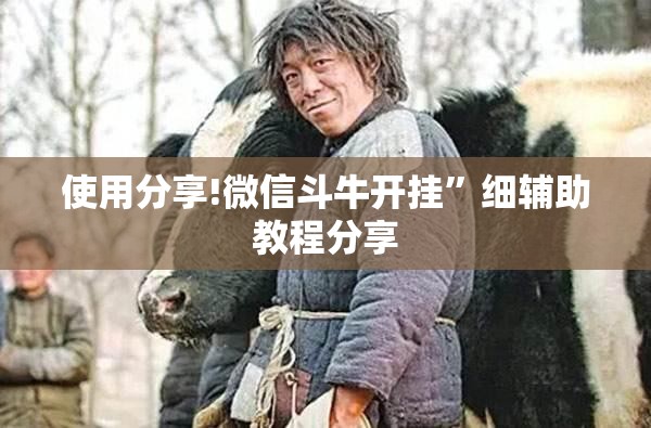 使用分享!微信斗牛开挂”细辅助教程分享