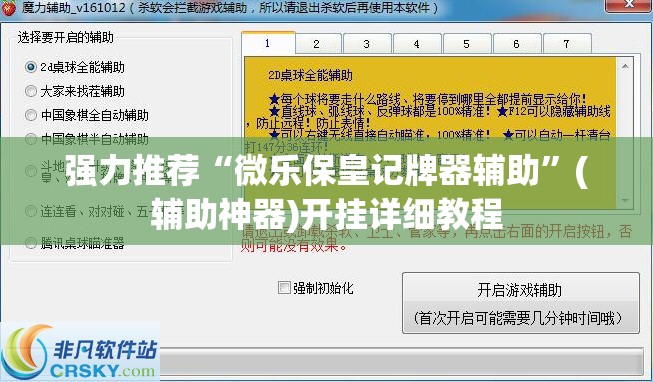 强力推荐“微乐保皇记牌器辅助”(辅助神器)开挂详细教程