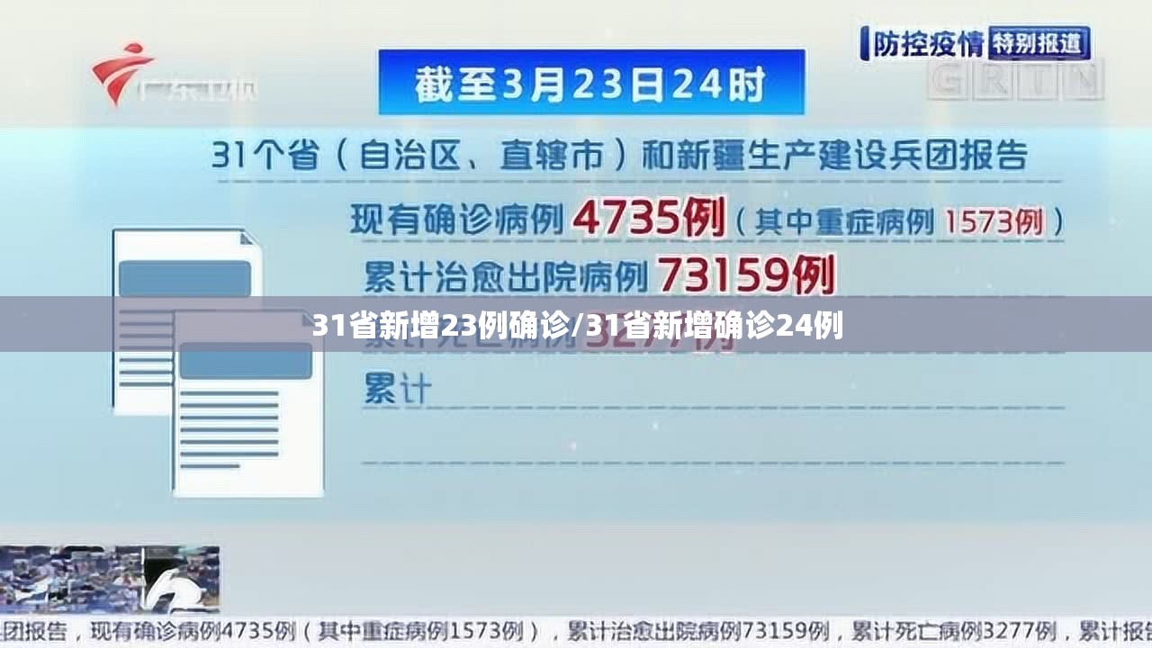 31省新增23例确诊/31省新增确诊24例