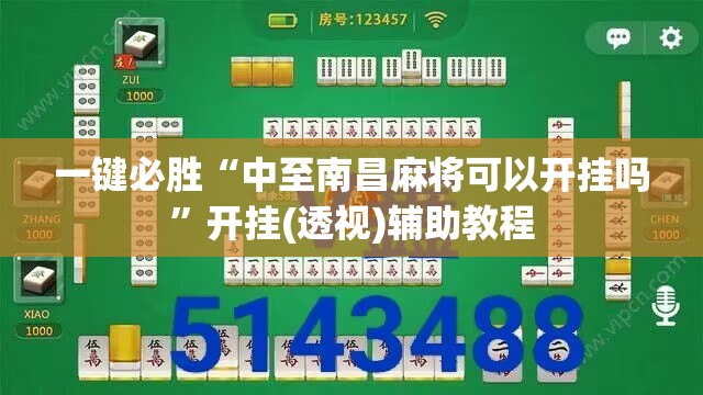 一键必胜“中至南昌麻将可以开挂吗”开挂(透视)辅助教程