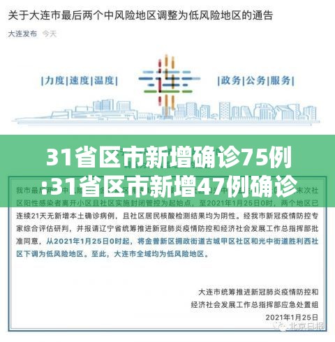 31省区市新增确诊75例:31省区市新增47例确诊 31省区市新增确诊75例:31省区市新增47例确诊