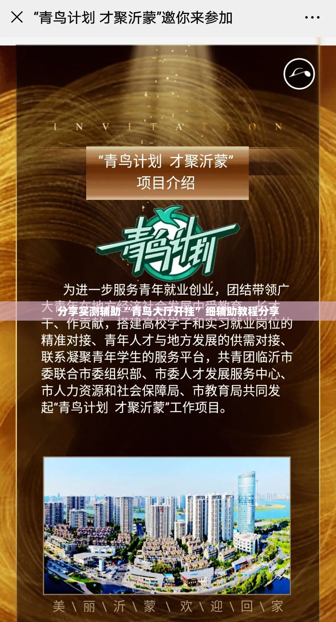 分享实测辅助“青鸟大厅开挂”细辅助教程分享