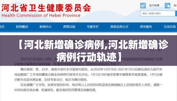 【河北新增确诊病例,河北新增确诊病例行动轨迹】