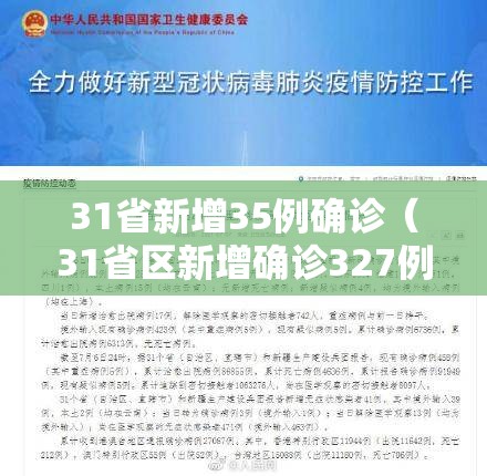 31省新增35例确诊（31省区新增确诊327例）