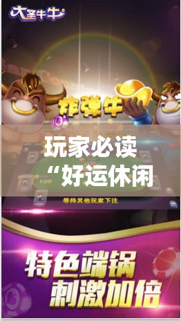 玩家必读“好运休闲有挂吗”科技辅助神器手机版