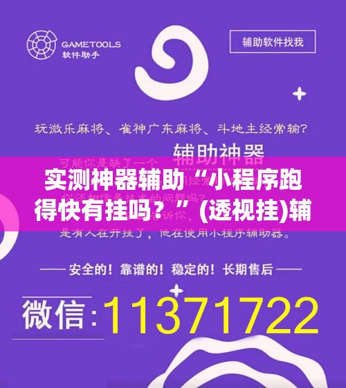 实测神器辅助“小程序跑得快有挂吗？”(透视挂)辅助下载教程