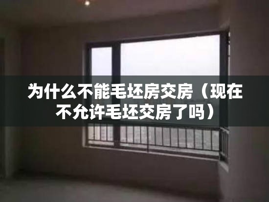 为什么不能毛坯房交房（现在不允许毛坯交房了吗）