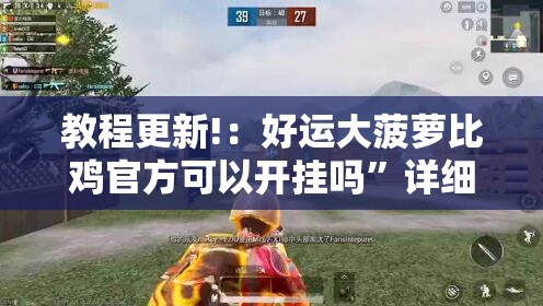 教程更新!：好运大菠萝比鸡官方可以开挂吗”详细外挂透视辅助软件教程