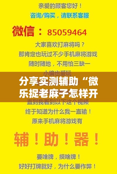 分享实测辅助“微乐捉老麻子怎样开挂	”细辅助教程分享