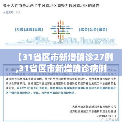 【31省区市新增确诊27例,31省区市新增确诊病例21例_】