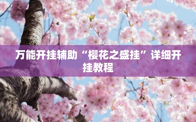 万能开挂辅助“樱花之盛挂”详细开挂教程