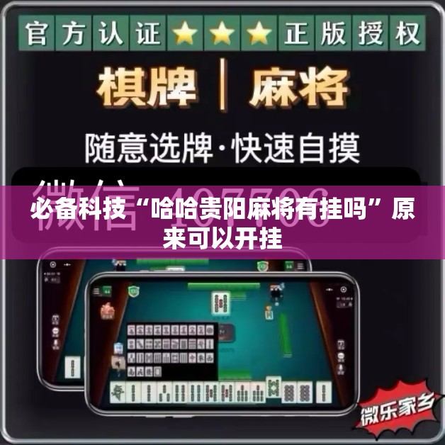 必备科技“哈哈贵阳麻将有挂吗”原来可以开挂