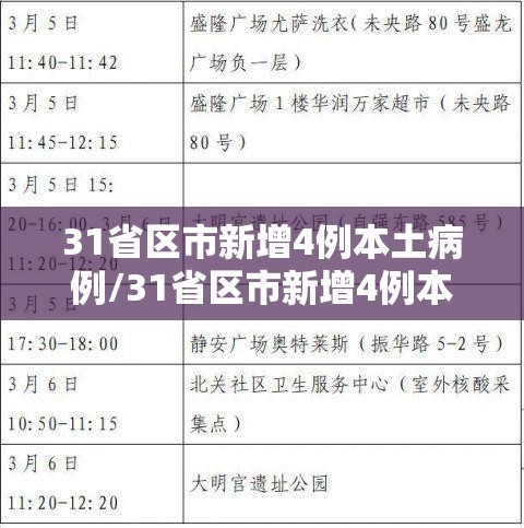 31省区市新增4例本土病例/31省区市新增4例本土病例活动轨迹