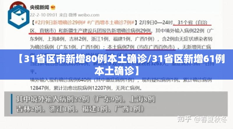 【31省区市新增80例本土确诊/31省区新增61例本土确诊】