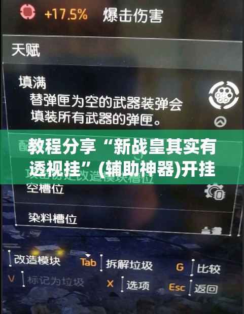 教程分享“新战皇其实有透视挂”(辅助神器)开挂详细教程
