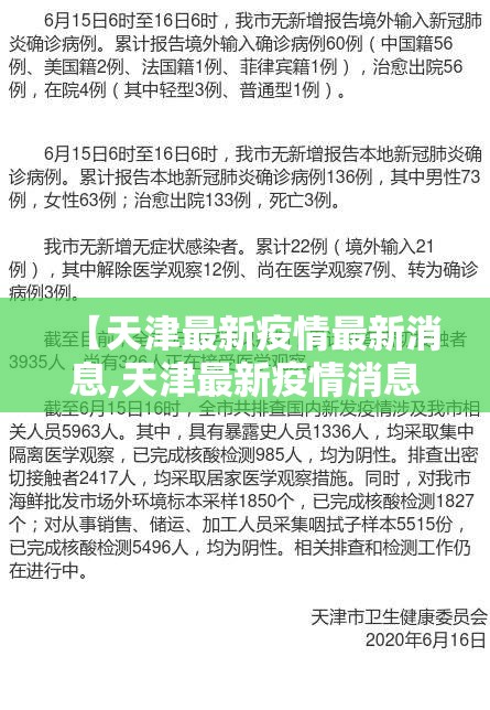 【天津最新疫情最新消息,天津最新疫情消息新增病例】