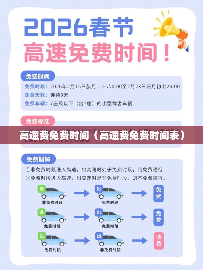 高速费免费时间（高速费免费时间表）