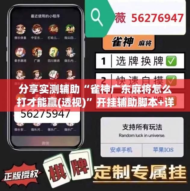 分享实测辅助“雀神广东麻将怎么打才能赢(透视)”开挂辅助脚本+详细开挂安装教程