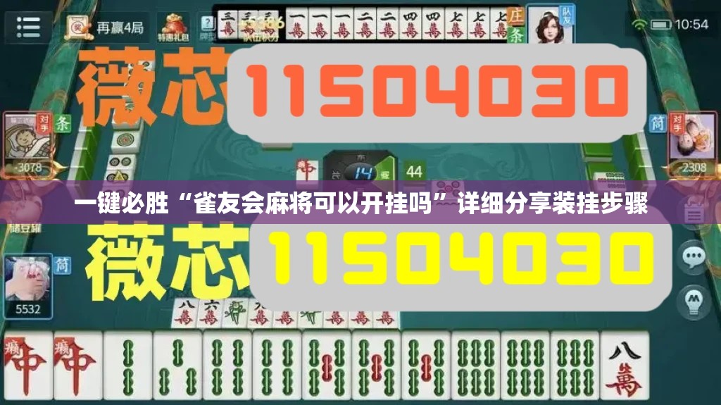 一键必胜“雀友会麻将可以开挂吗”详细分享装挂步骤