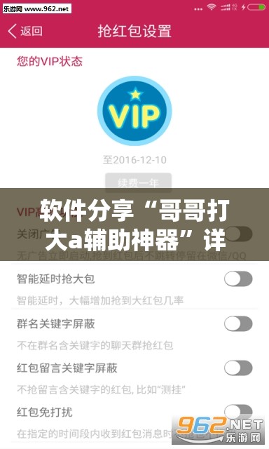 软件分享“哥哥打大a辅助神器	”详细分享装挂步骤
